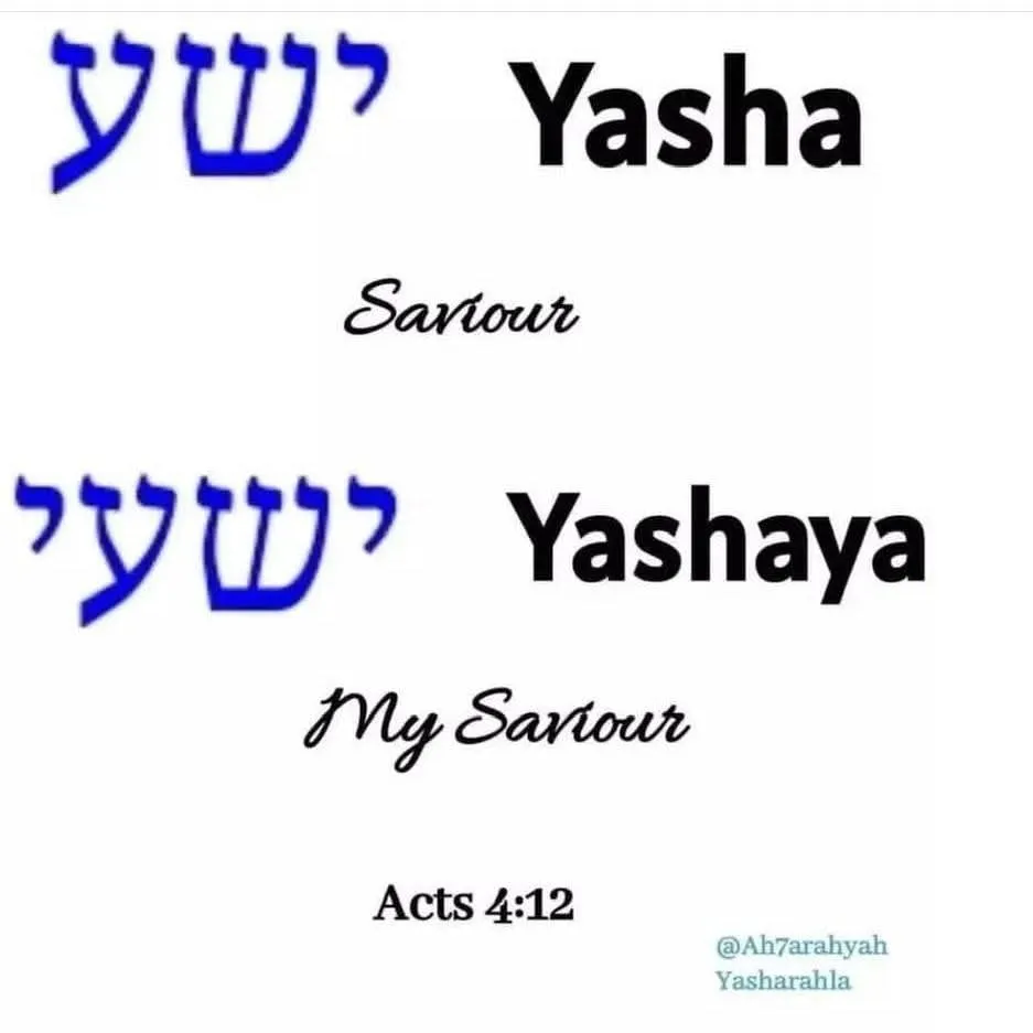 Jesus is Yasha